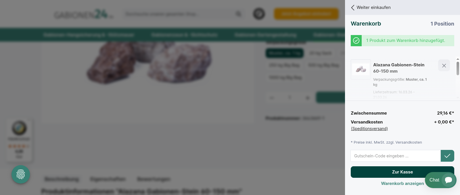 Gabionen24 Screenshot