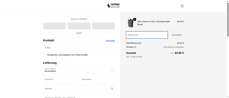 Nitro Bags Shop Screenshot