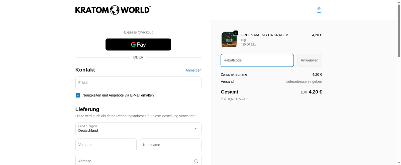 Kratom World Screenshot