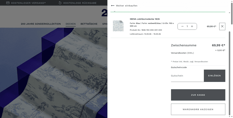 IBENA Heimtextilien Screenshot