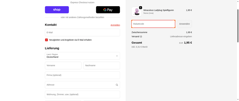 Spielzeugsonderposten Screenshot