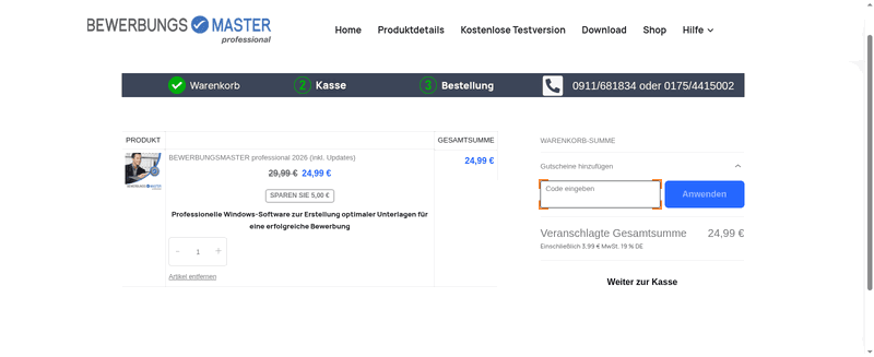 Optimale Bewerbung Screenshot