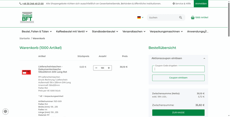 bft-verpackungen.de Screenshot