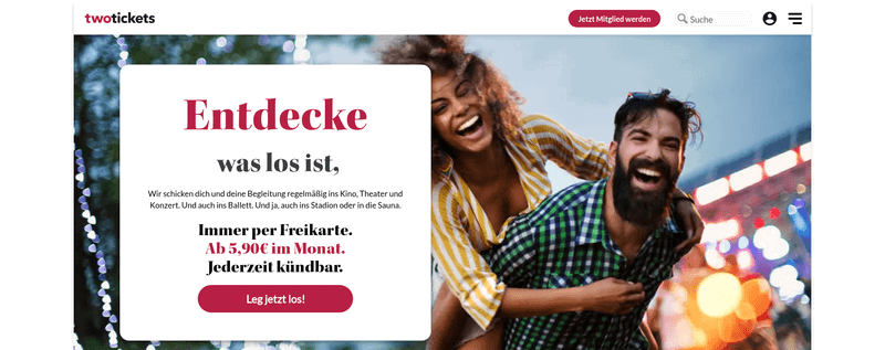 TwoTickets Startseite