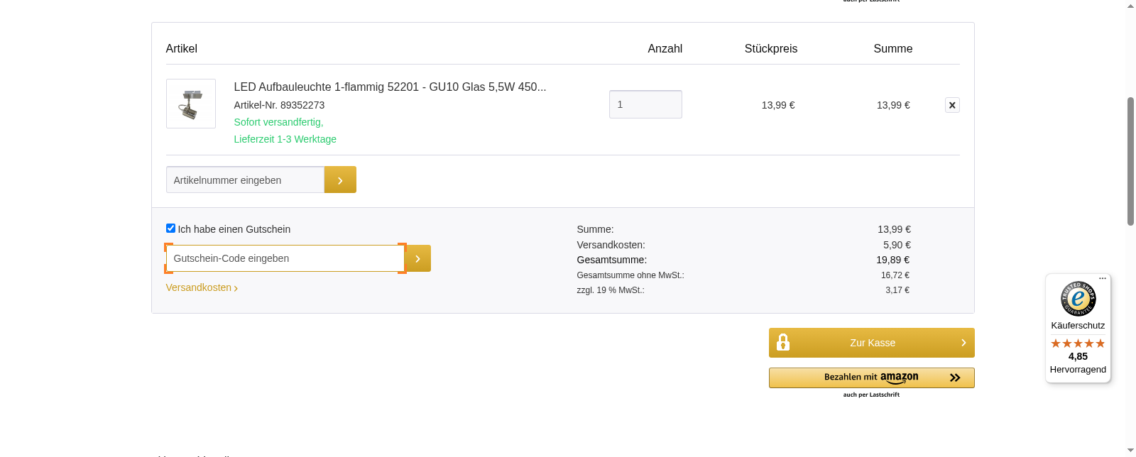 Lichtdiscount Screenshot