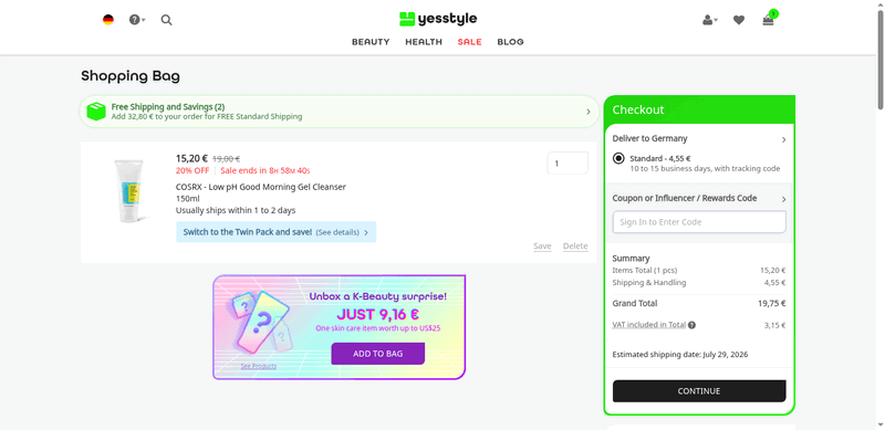 YesStyle Screenshot