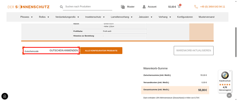Der Sonnenschutz Screenshot