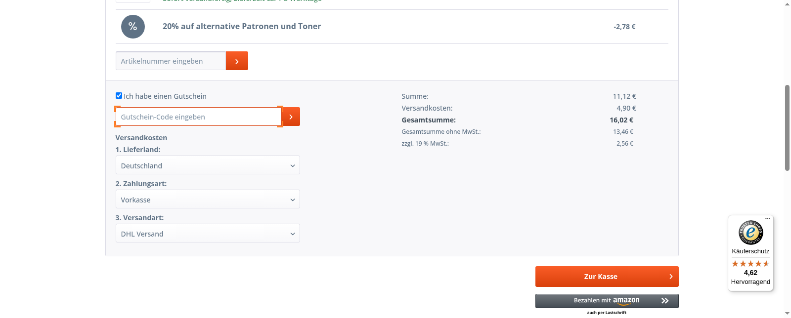 Guenstigtinte.de Screenshot