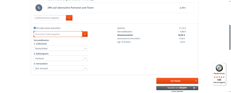 Guenstigtinte.de Screenshot