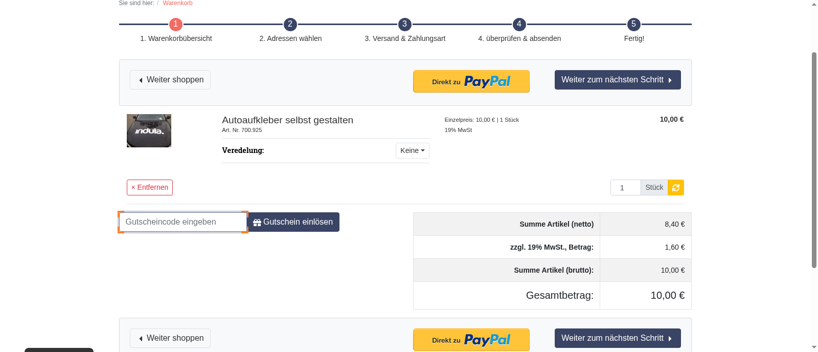 Aufkleber Selber Gestalten Screenshot