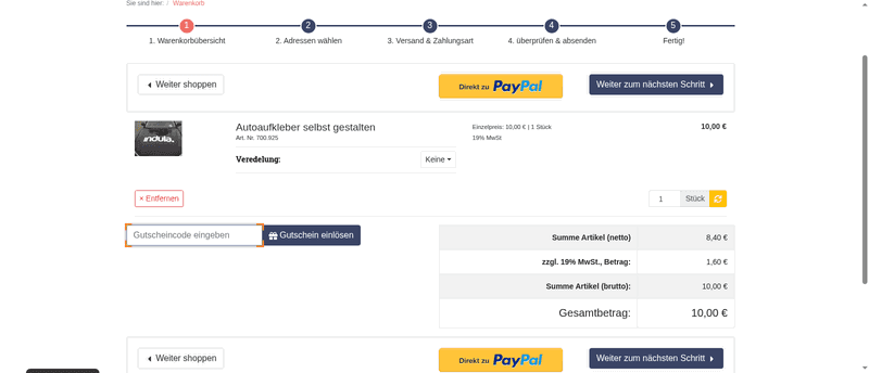 Aufkleber Selber Gestalten Screenshot