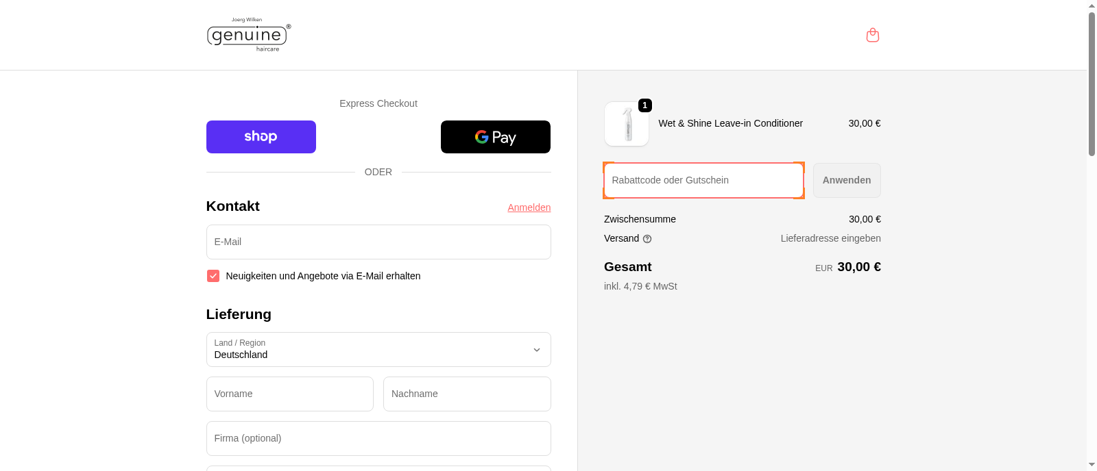 Genuine Haircare Screenshot