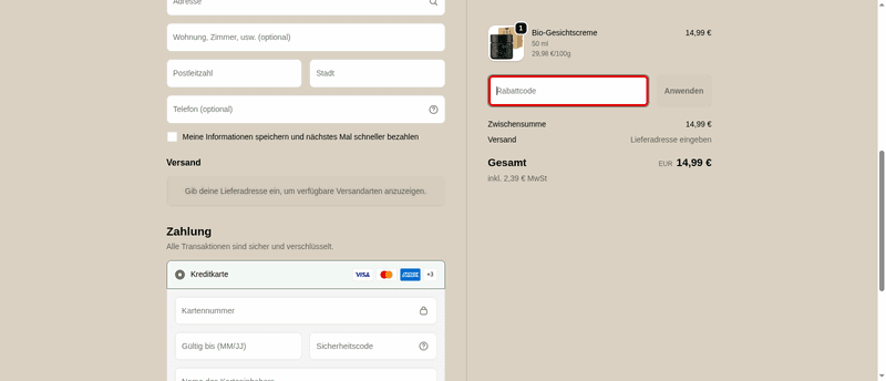 ANA Naturkosmetik Screenshot