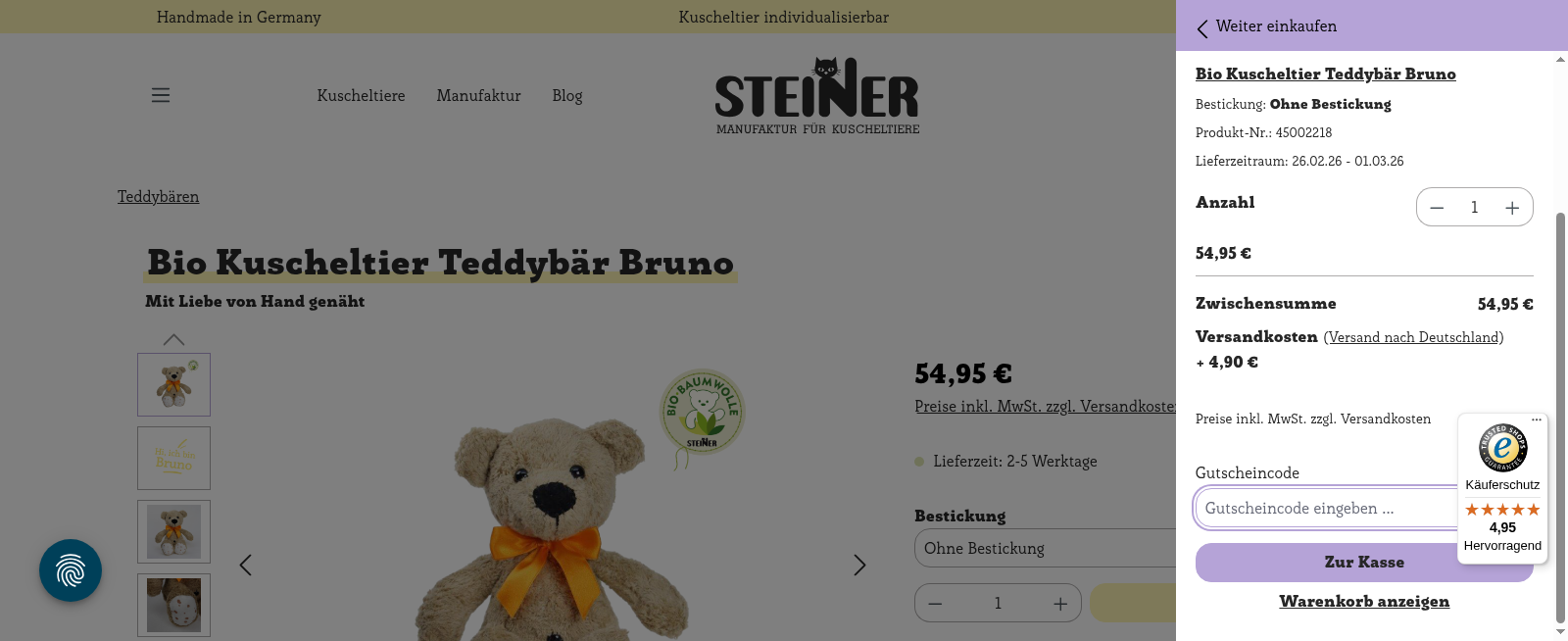 Steiner Plüsch Screenshot
