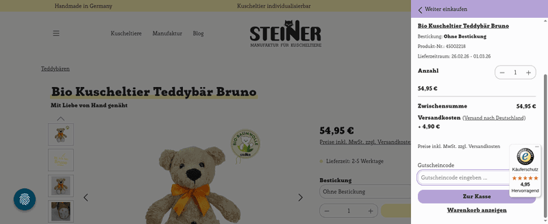 Steiner Plüsch Screenshot