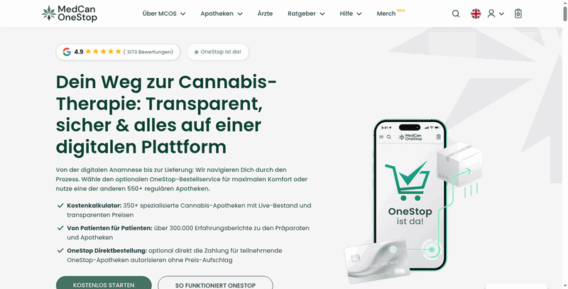 MedCanOneStop Startseite