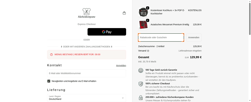 Kuechenkompane Screenshot