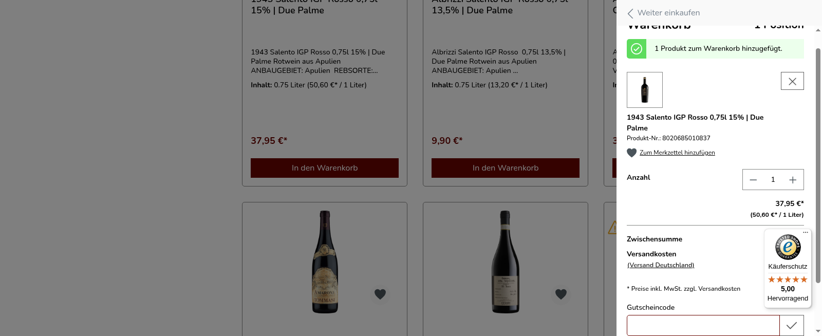 Vino Italia Screenshot