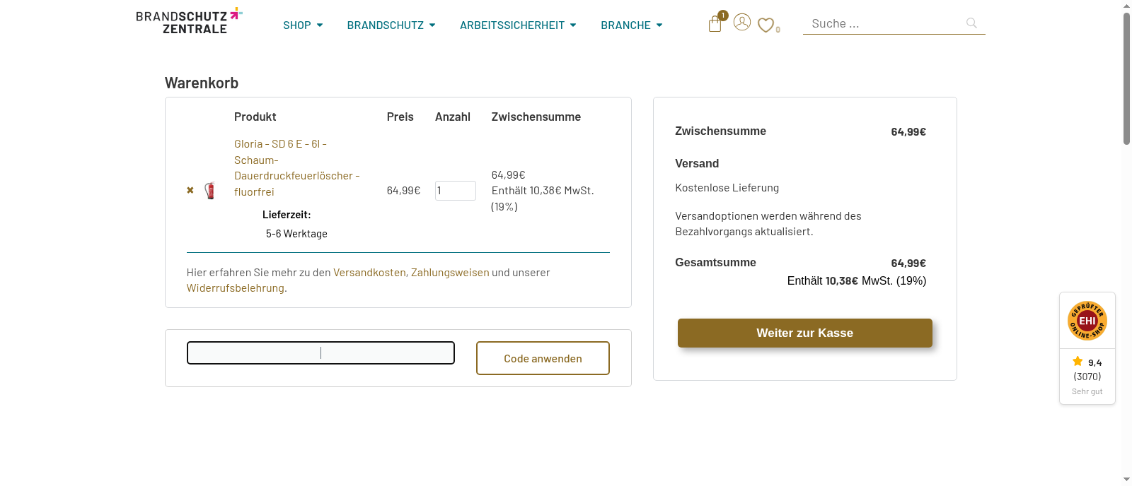 Brandschutz Zentrale Screenshot