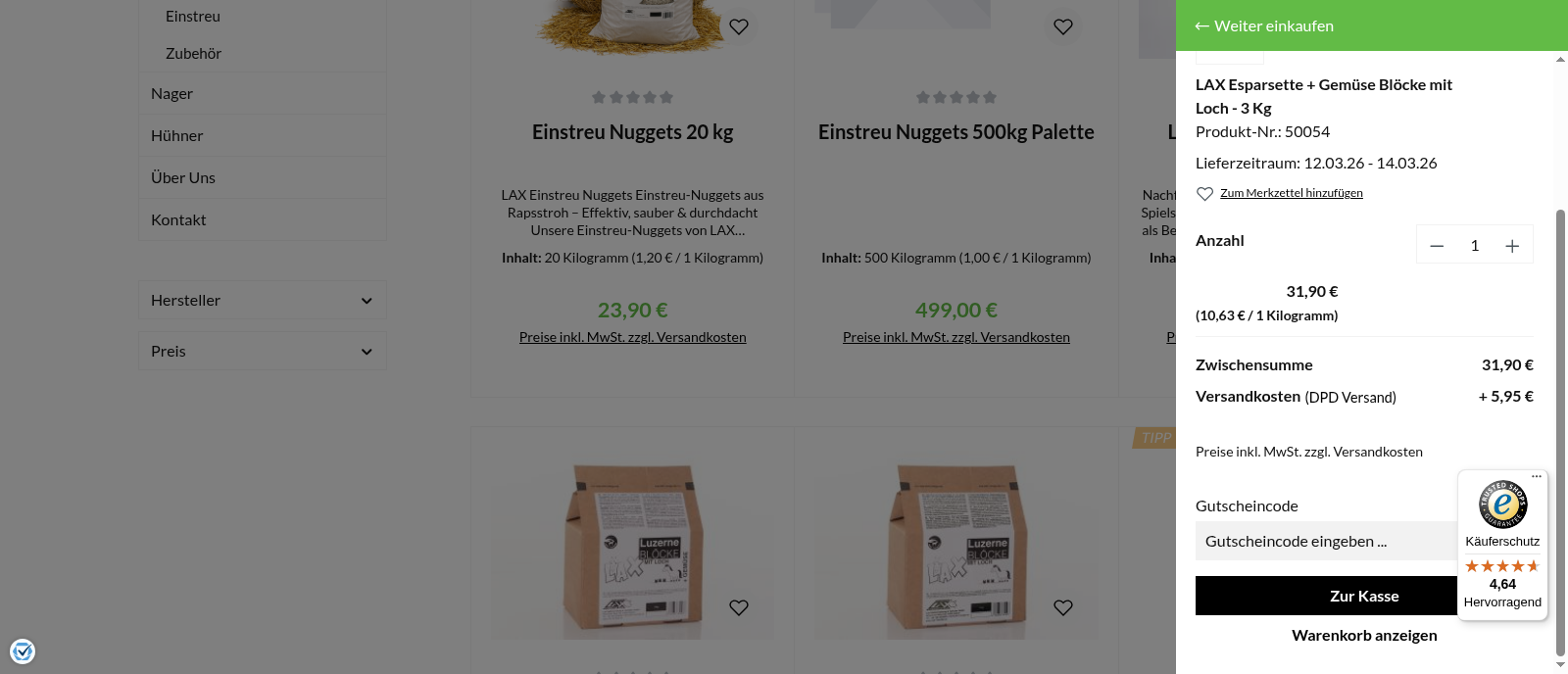 LAX Tierfutter Screenshot