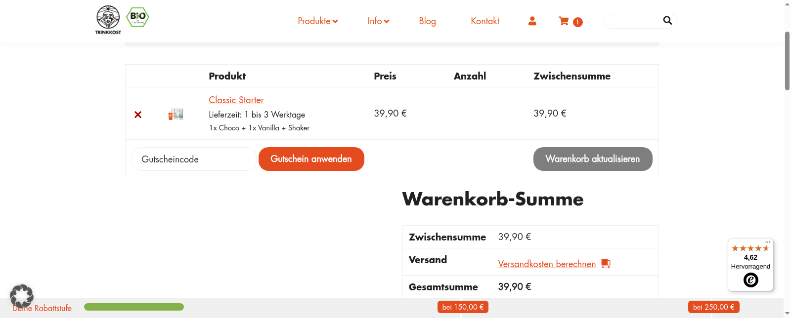 Trinkkost Screenshot