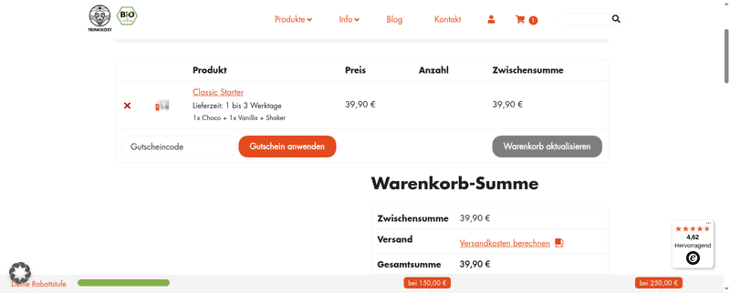 Trinkkost Screenshot