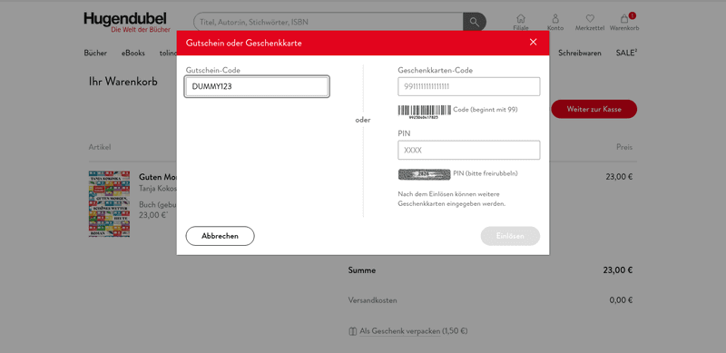 Hugendubel Screenshot