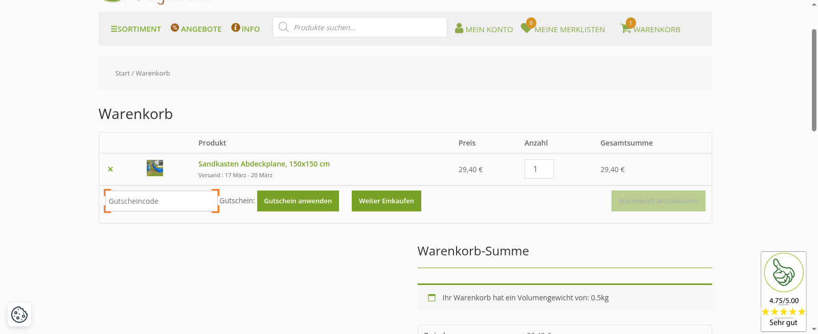 Naturgeflechte24 Screenshot