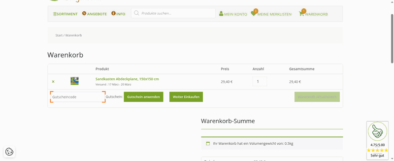 Naturgeflechte24 Screenshot