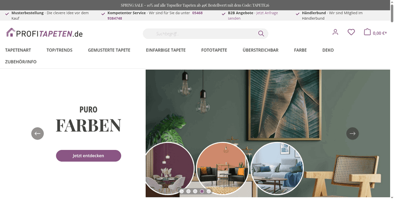 Profitapeten.de Screenshot