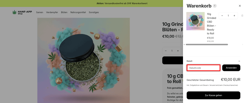 Hanf-App Screenshot