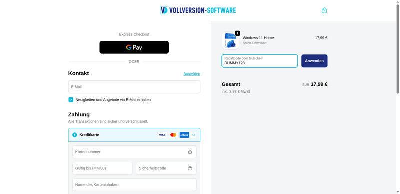 Vollversion-Software Screenshot