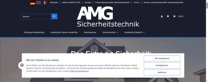 AMG Sicherheitstechnik Screenshot
