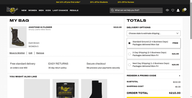 Dr Martens EU Screenshot
